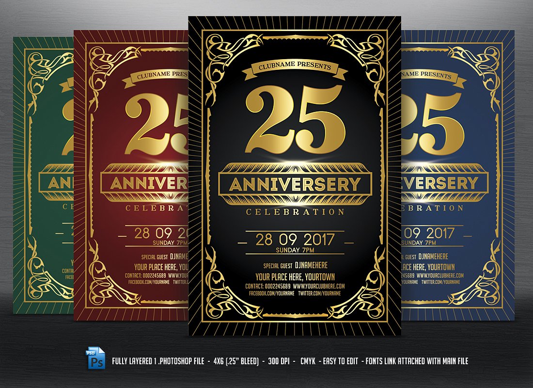 周年庆典传单设计 Anniversary Celebration Flyer
