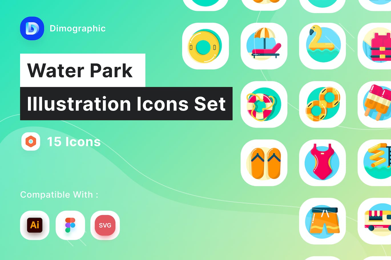 水上公园矢量图标