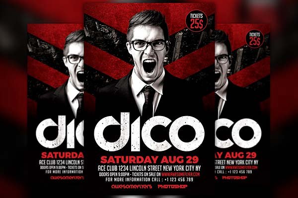 DJ音乐海报制作模板下载 DJ Promotion Flyer Template