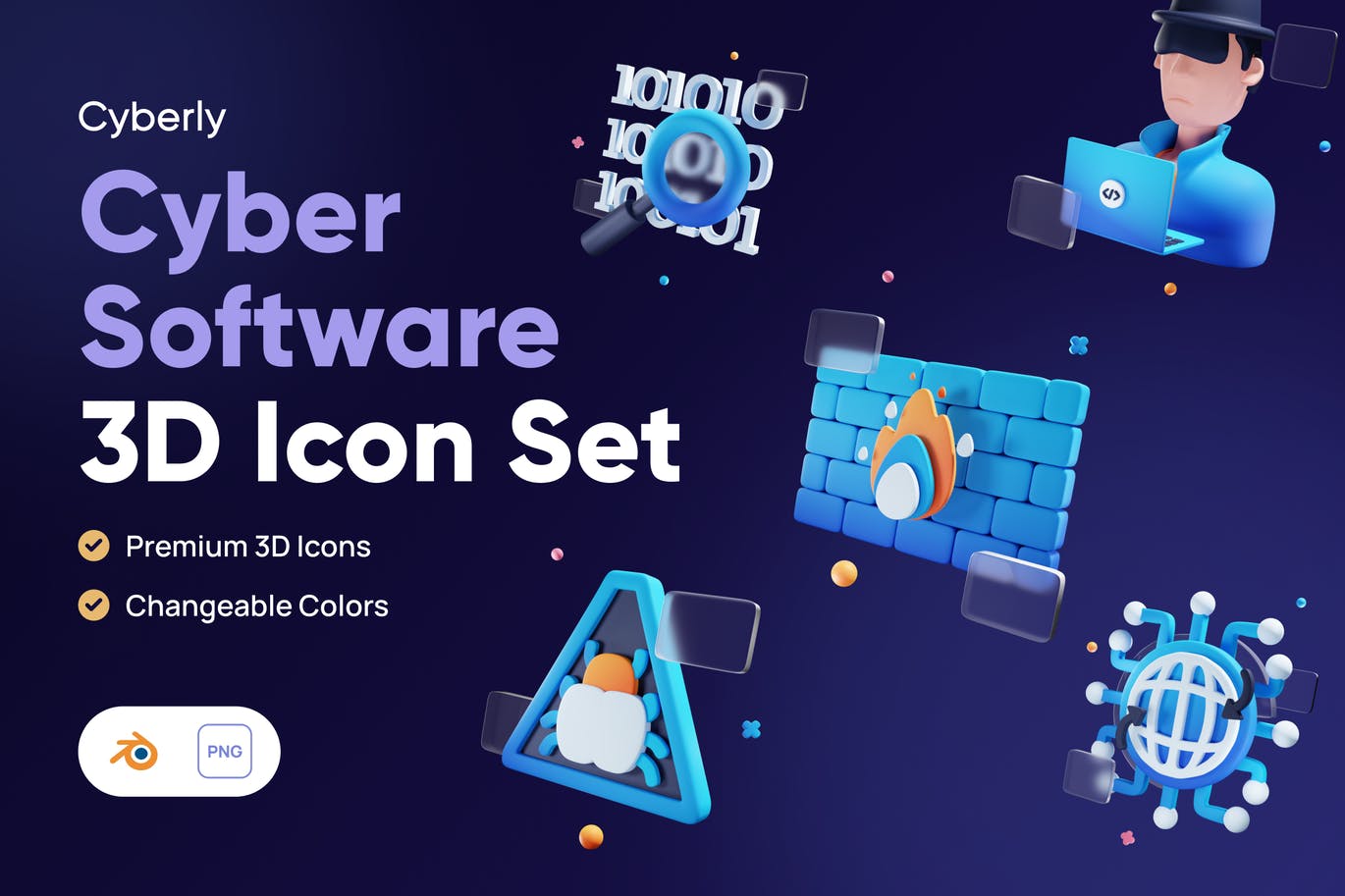 独特且易于使用的设备3D图标集