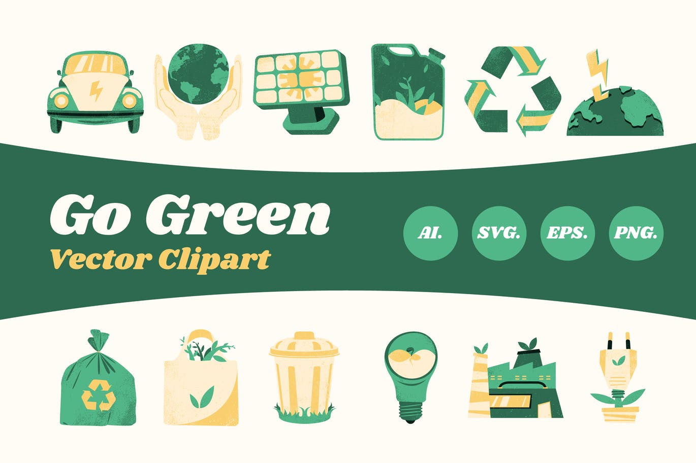 绿色环保矢量图标