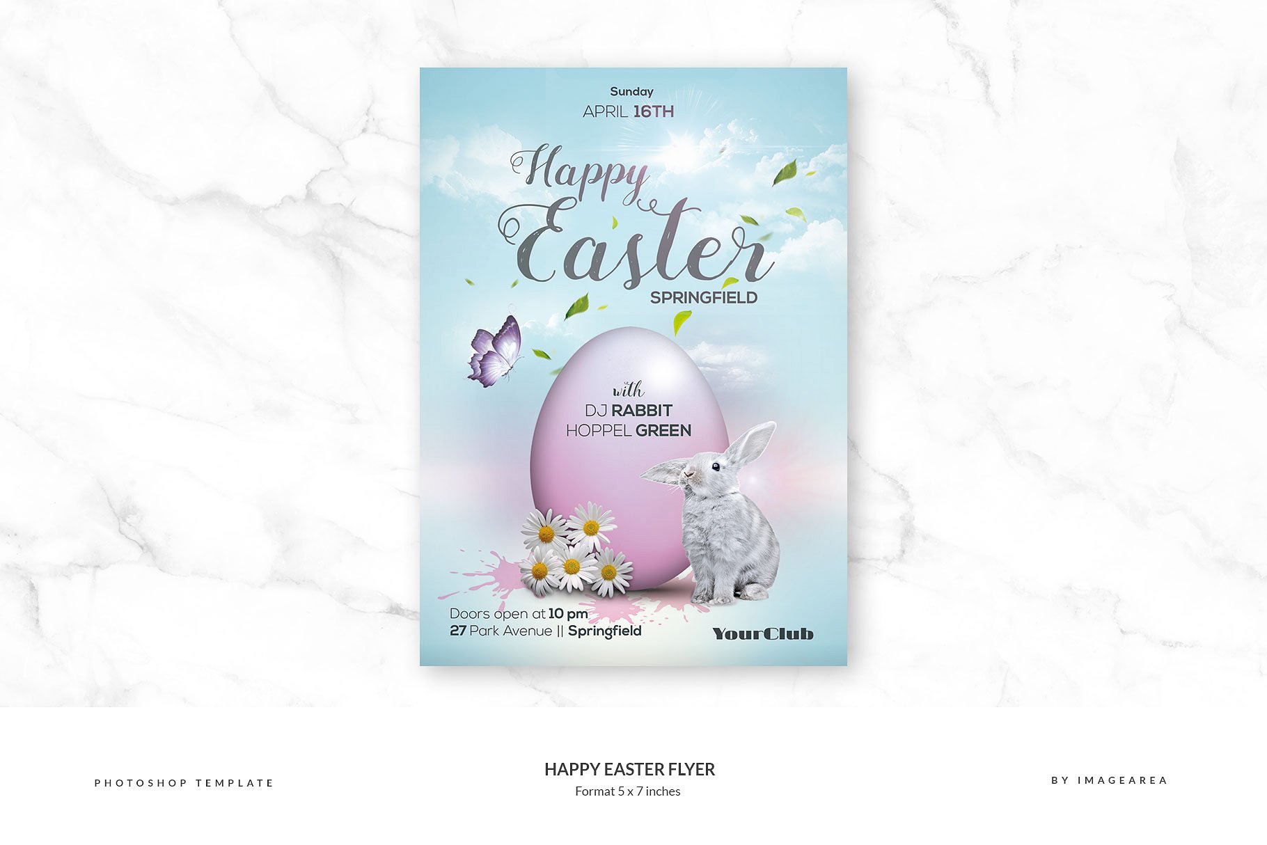 欢乐复活节海报制作 Happy Easter Flyer