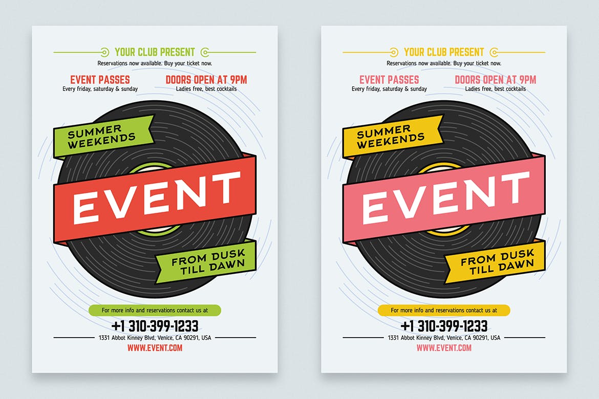 时尚高端简约多用途的音乐活动海报宣传单DM设计模板