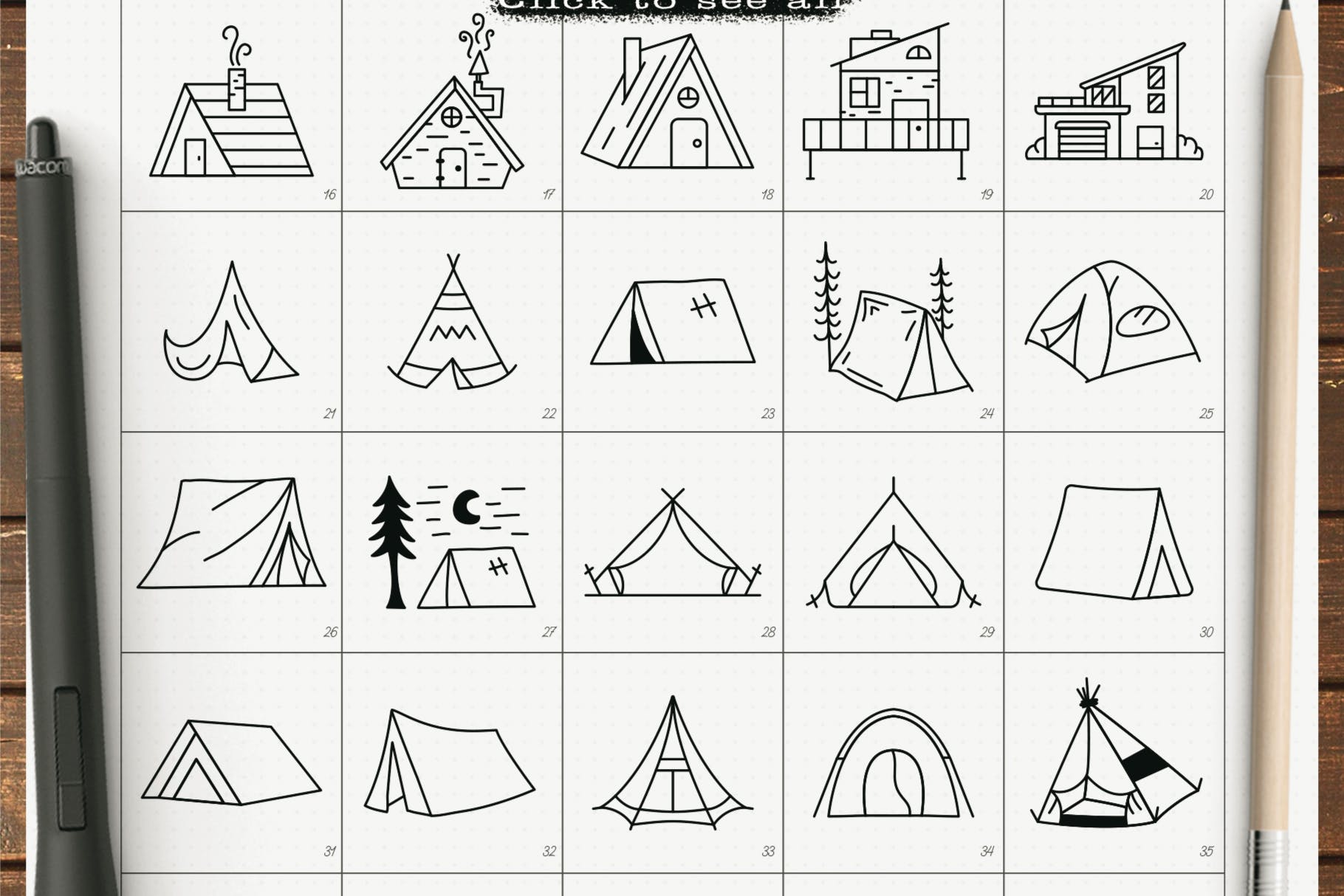 露营帐篷矢量图标下载（AI,EPS,JPG,PDF,PNG,PSD,SVG）