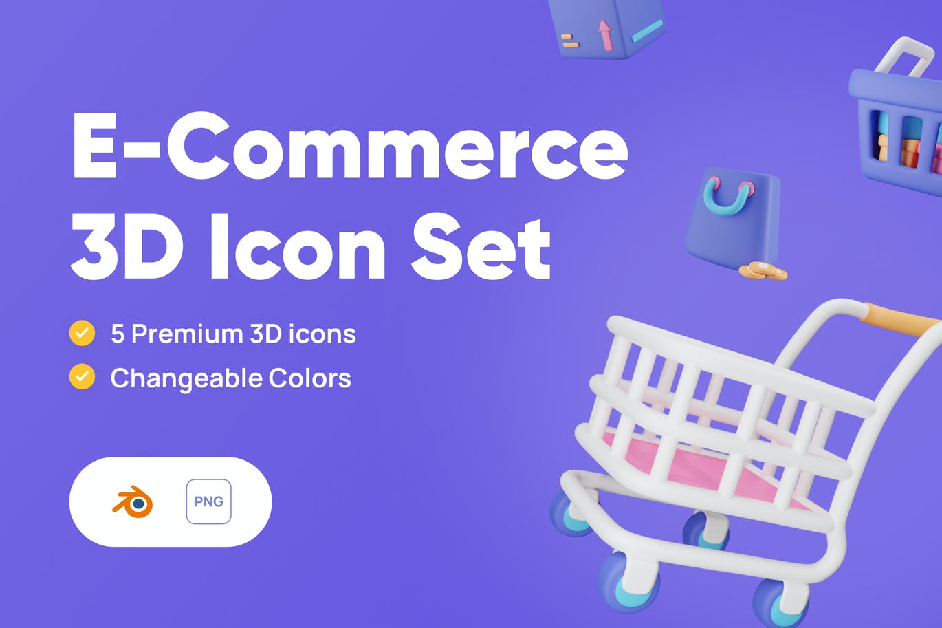 5个电商3D图标