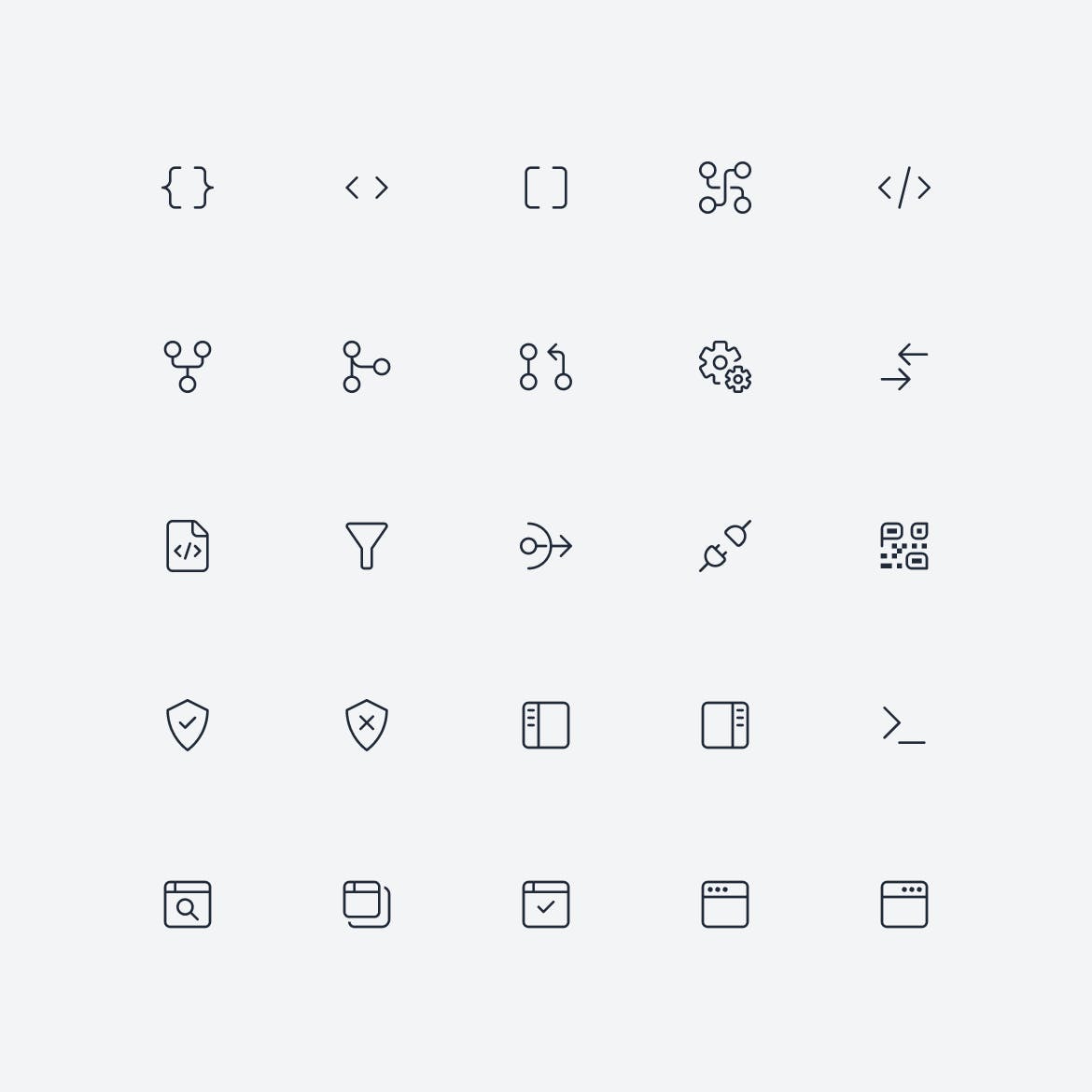 开发技术图标套装