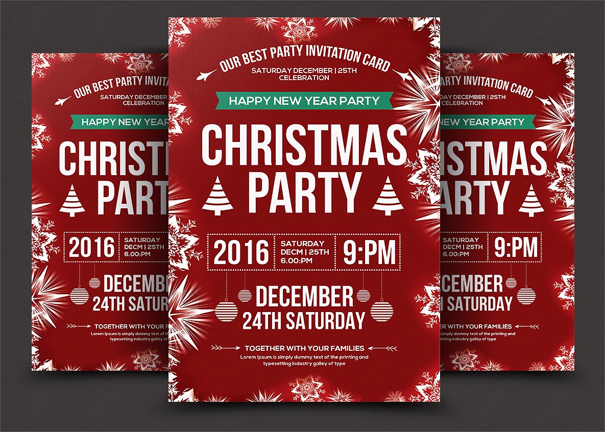 复古圣诞节海报设计模板 Christmas Flyer