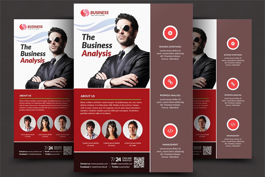 律师事务所商业传单模板 Lawyer Firm Business Flyer Template