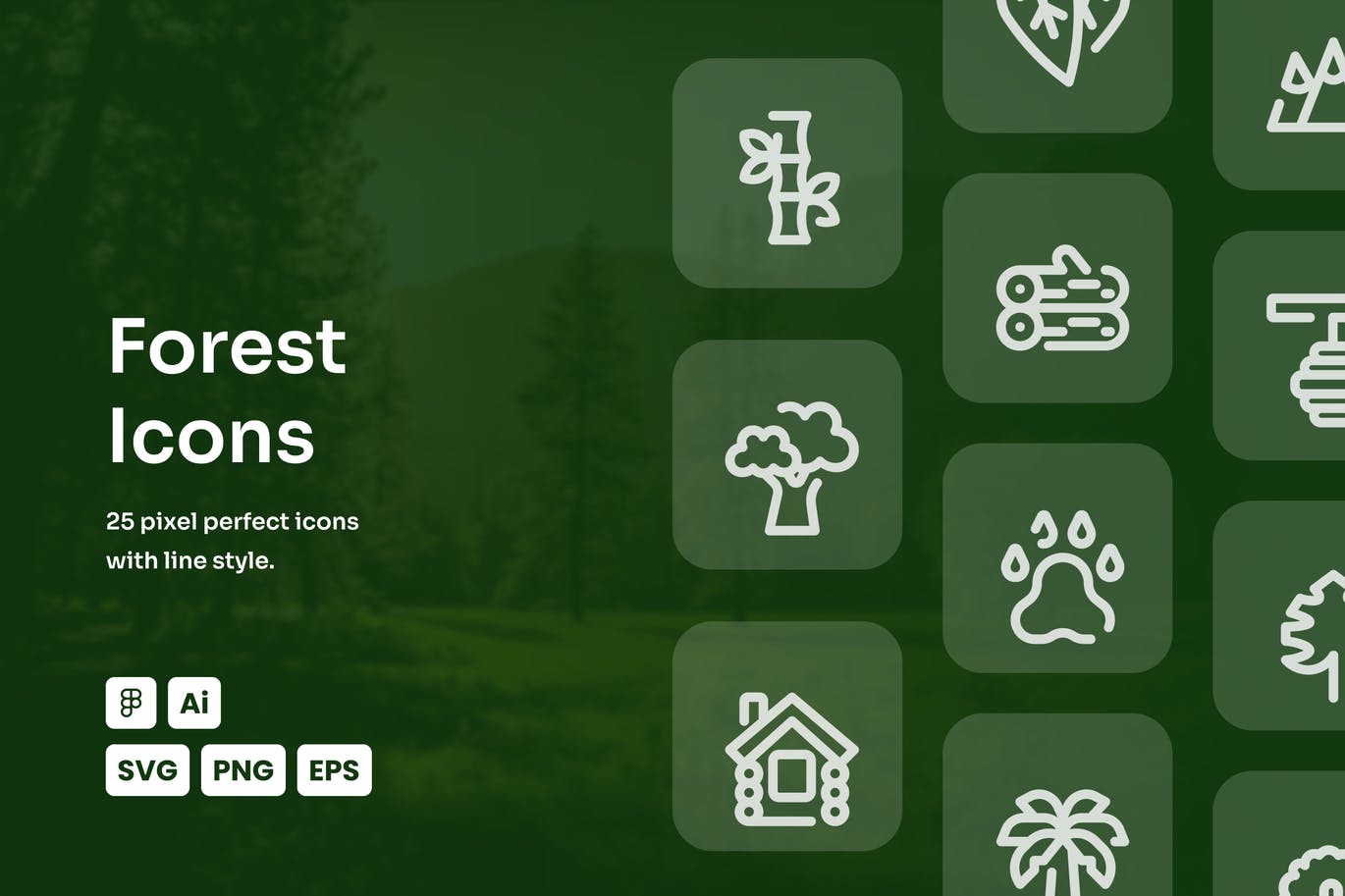 森林线型图标下载