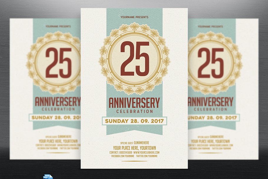 周年庆传单模板 Anniversary Celebration Flyer