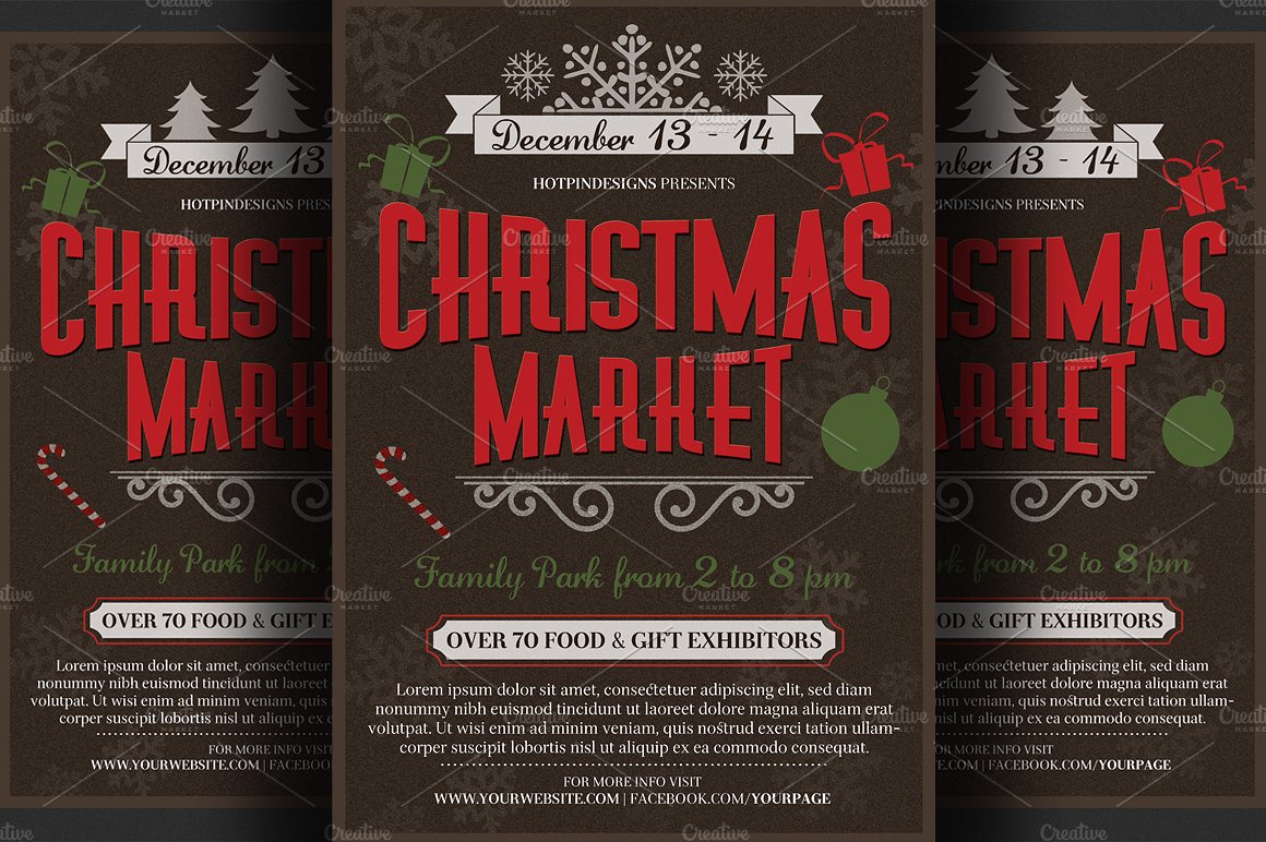 圣诞活动海报制作模板 Christmas Event Flyer Poster