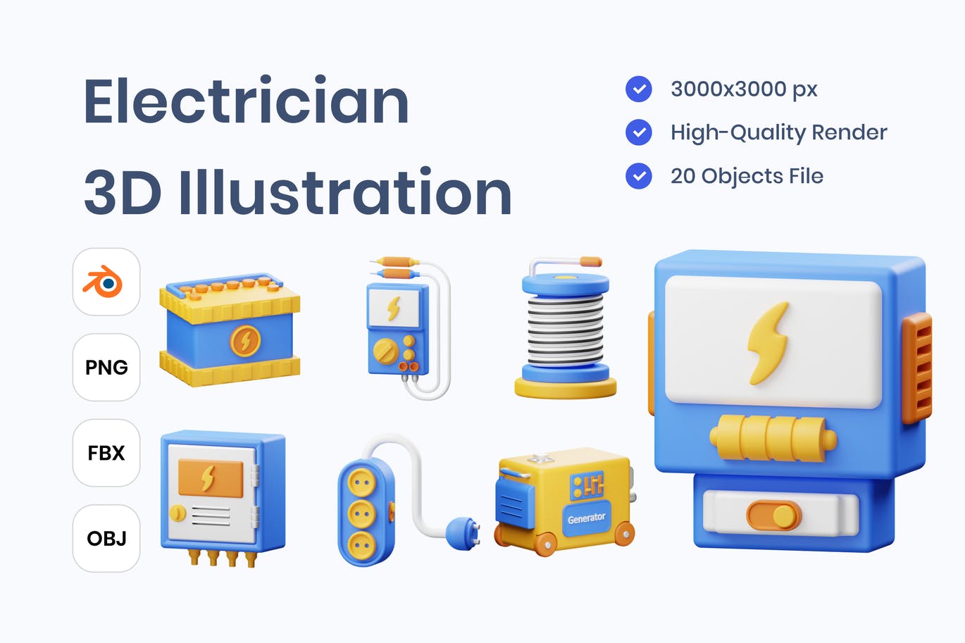 电子设计3D图标