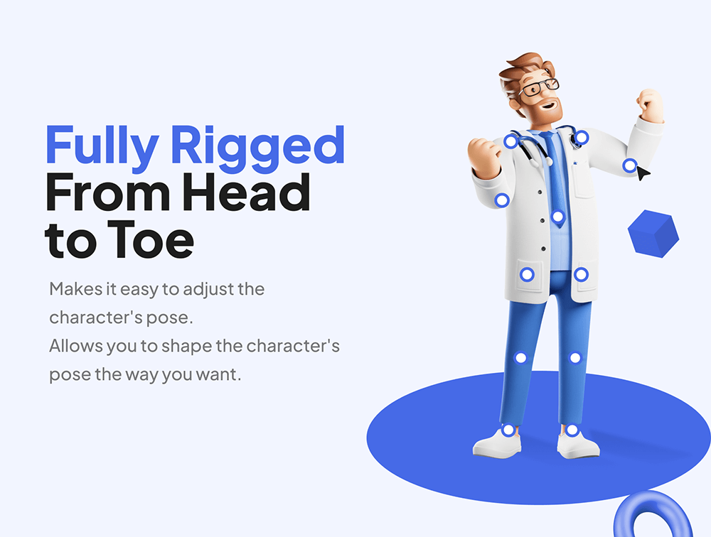 3D角色医生插画Blender素材