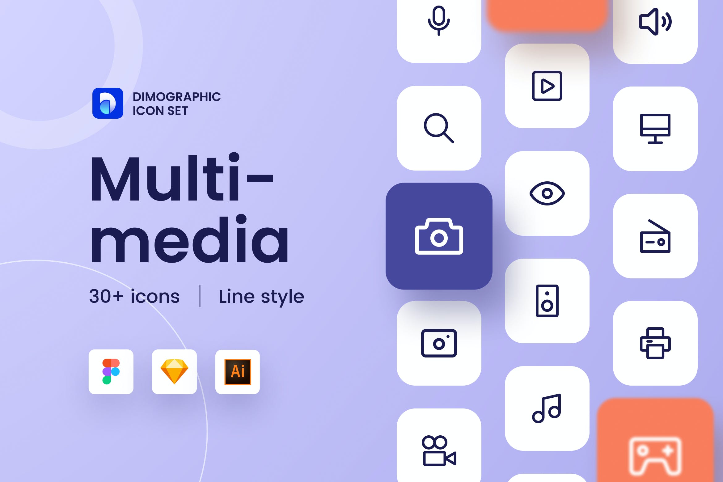 多媒体图标合集下载（AI,EPS,PNG,SVG）