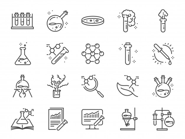 化学实验室图标集