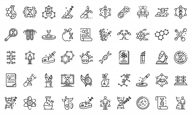 遗传工程图标轮廓样式