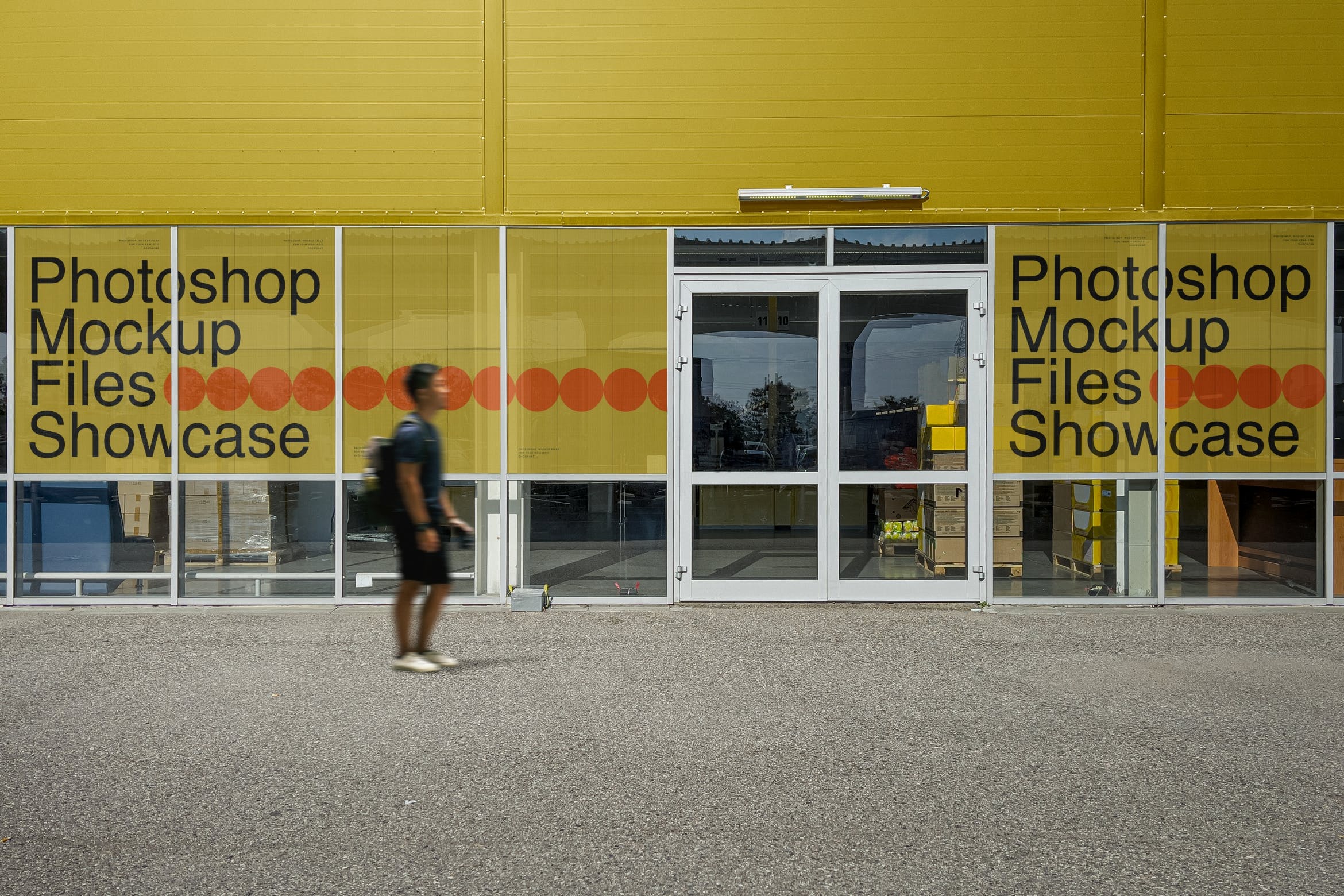 商店外墙广告海报样机素材 Advertising Posters Mockup