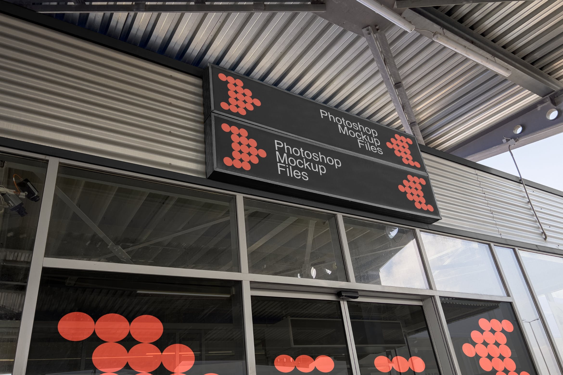 门头招牌广告海报样机素材 Advertising Posters Mockup