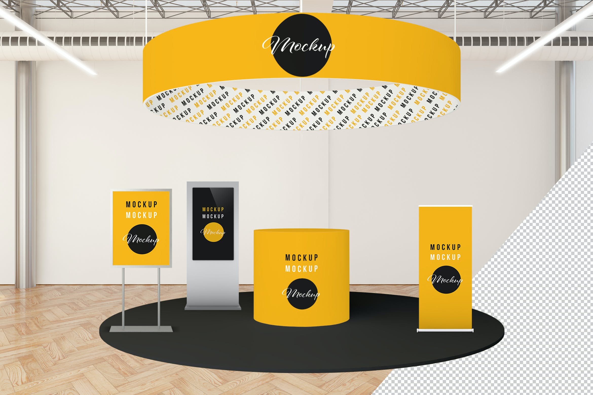 贸易展览展台广告设计样机素材 Trade Show Exhibition Mockup