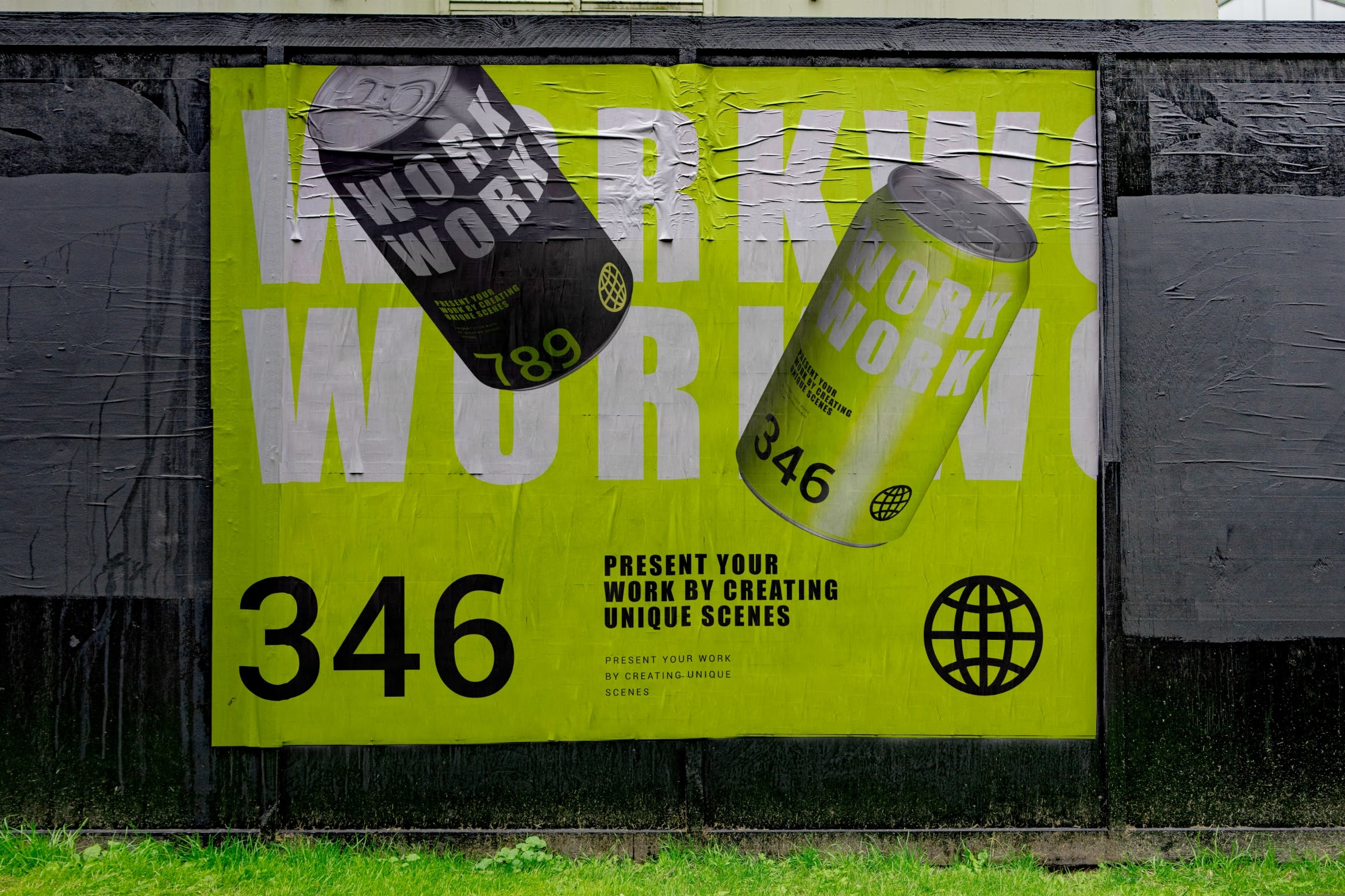 街道广告牌广告海报展示样机v1 Street Billboard Mockup