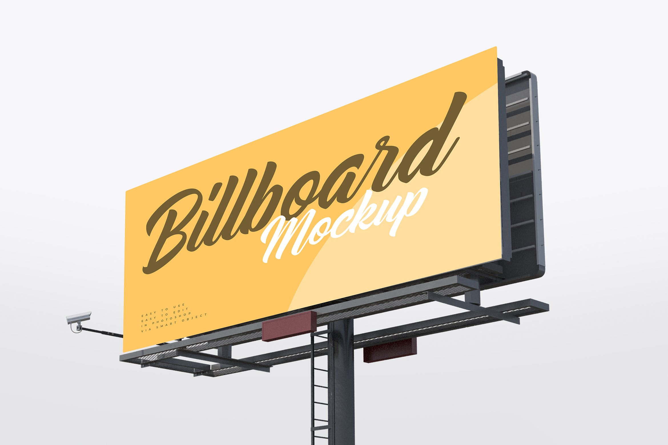 城市公路道路巨型广告牌设计样机模板v1 Billboard Mockup
