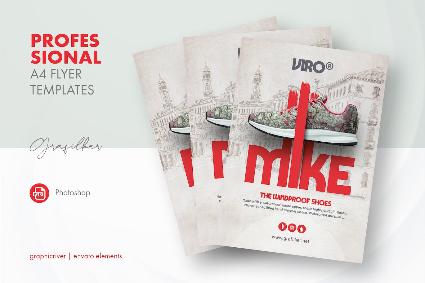 高品质的时尚高端电子商务购物海报设计模板-PSD