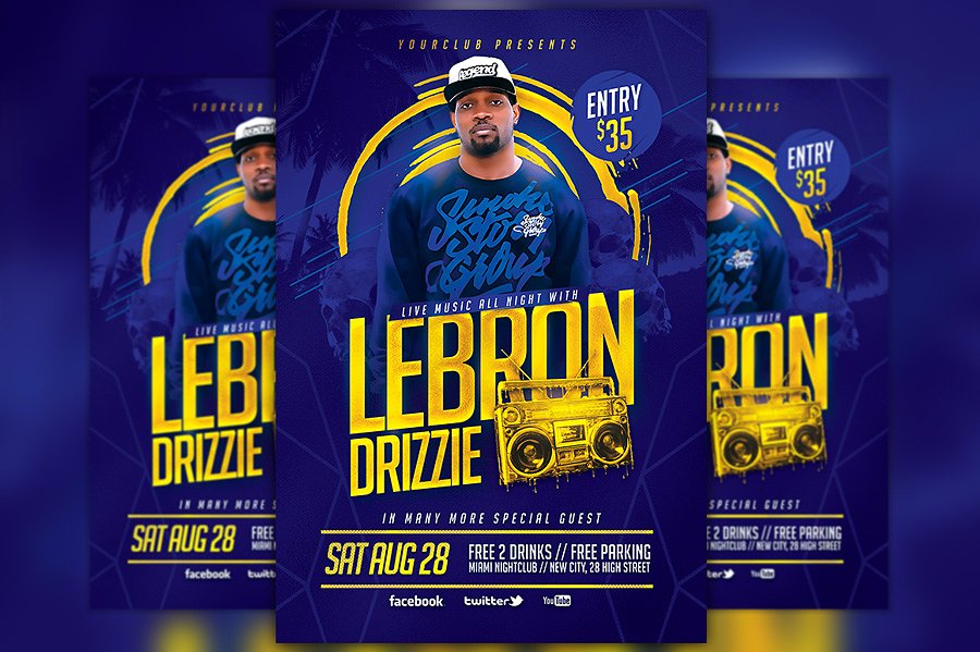 艺术家音乐活动传单模板 Artist Music Event Flyer Template