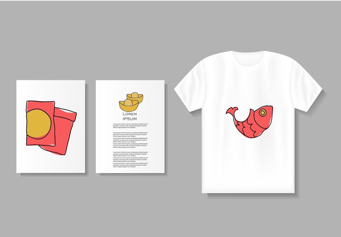 彩色中国新年图标素材下载[Ai]