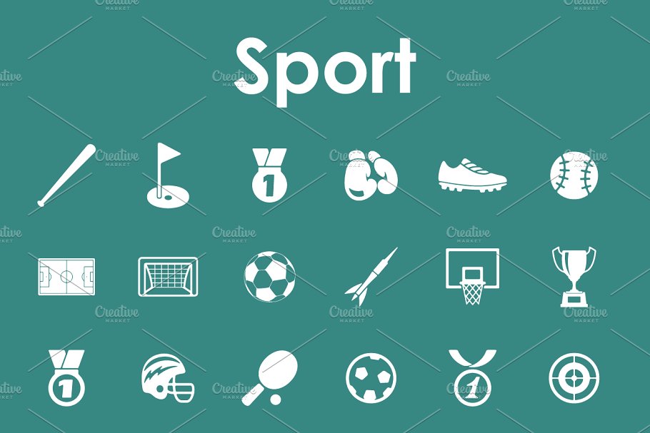 运动图标素材 36 SPORT simple icons