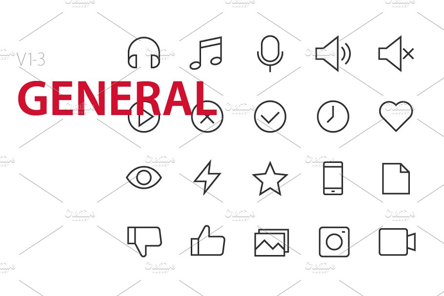 常用UI图标素材 60 General UI icons