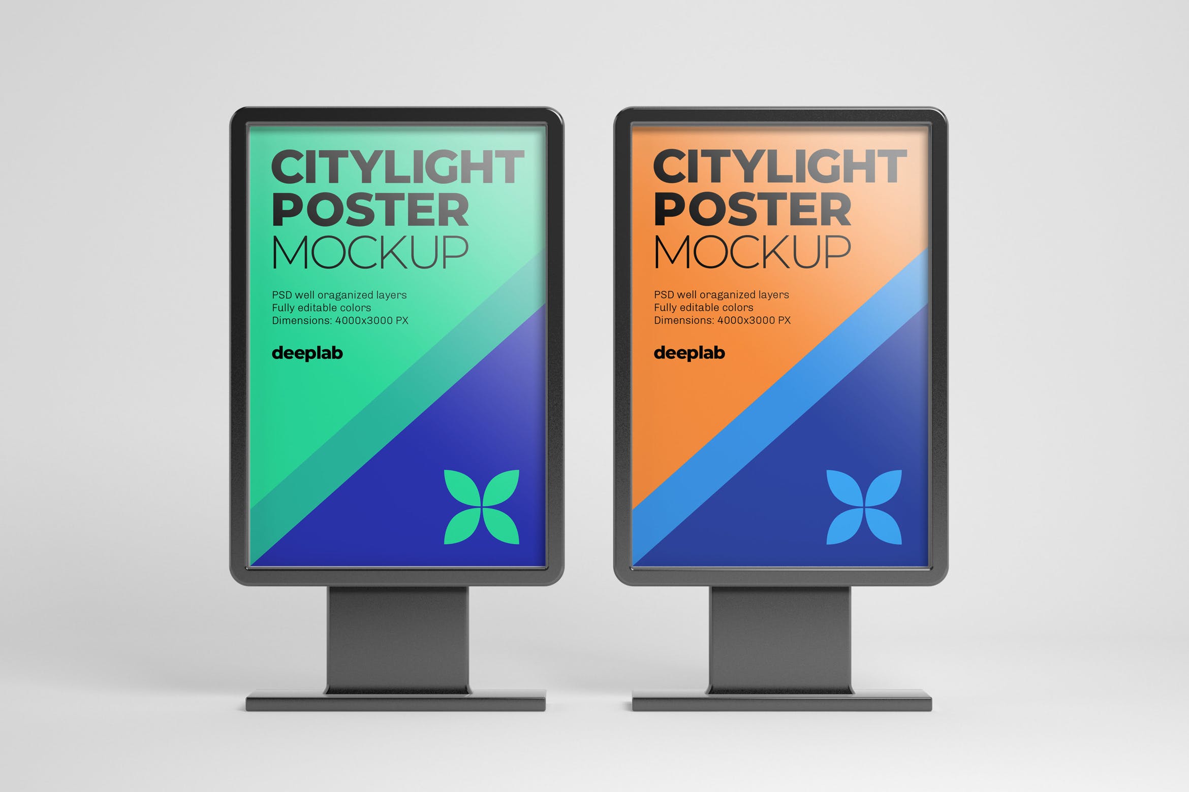 城市灯箱广告设计样机素材 Citylight Digital Poster Mockup