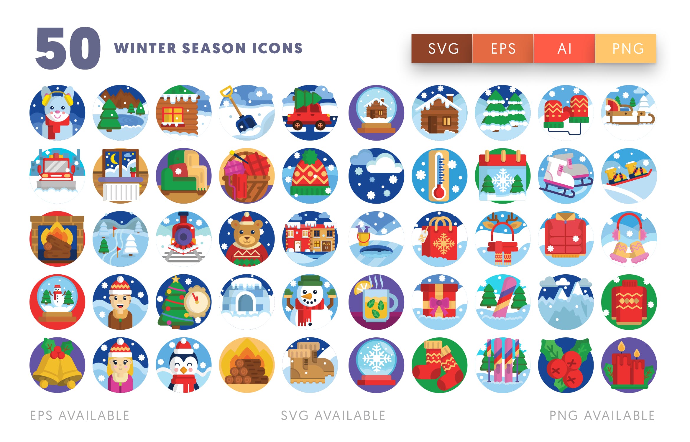 冬季元素图标素材下载[AI]