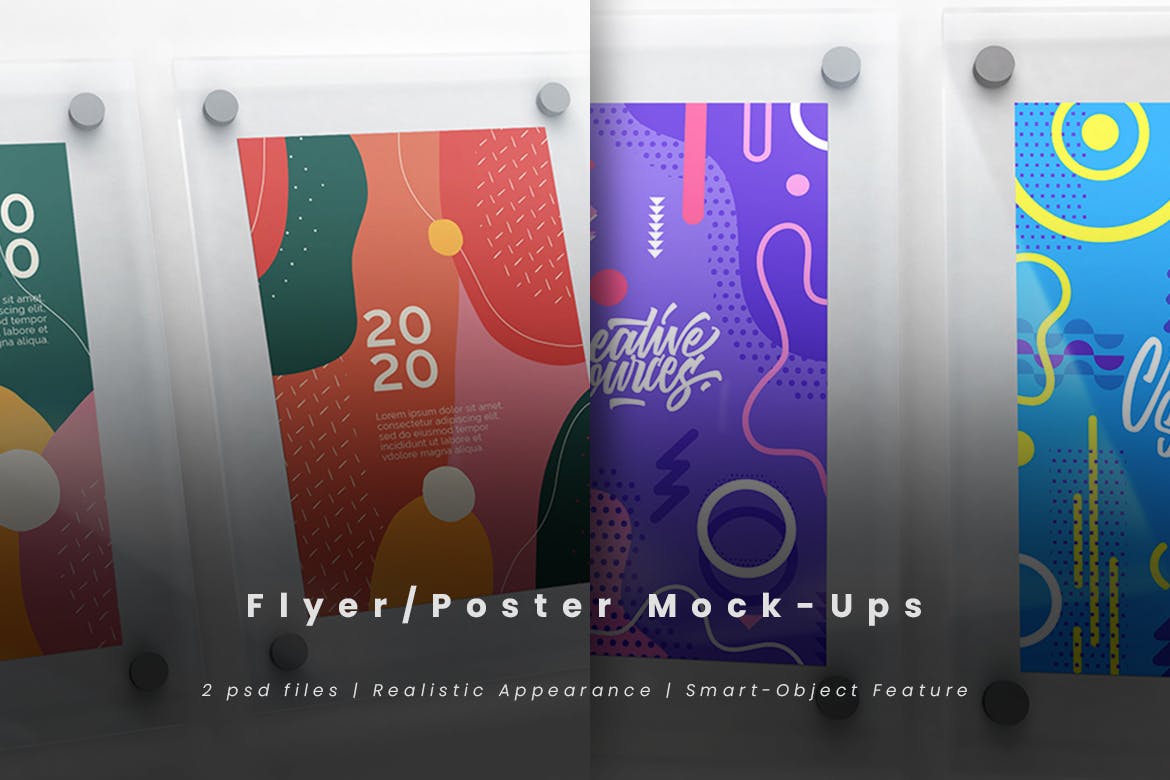 创意传单海报设计效果图样机模板 Flyer/Poster Mock-Ups