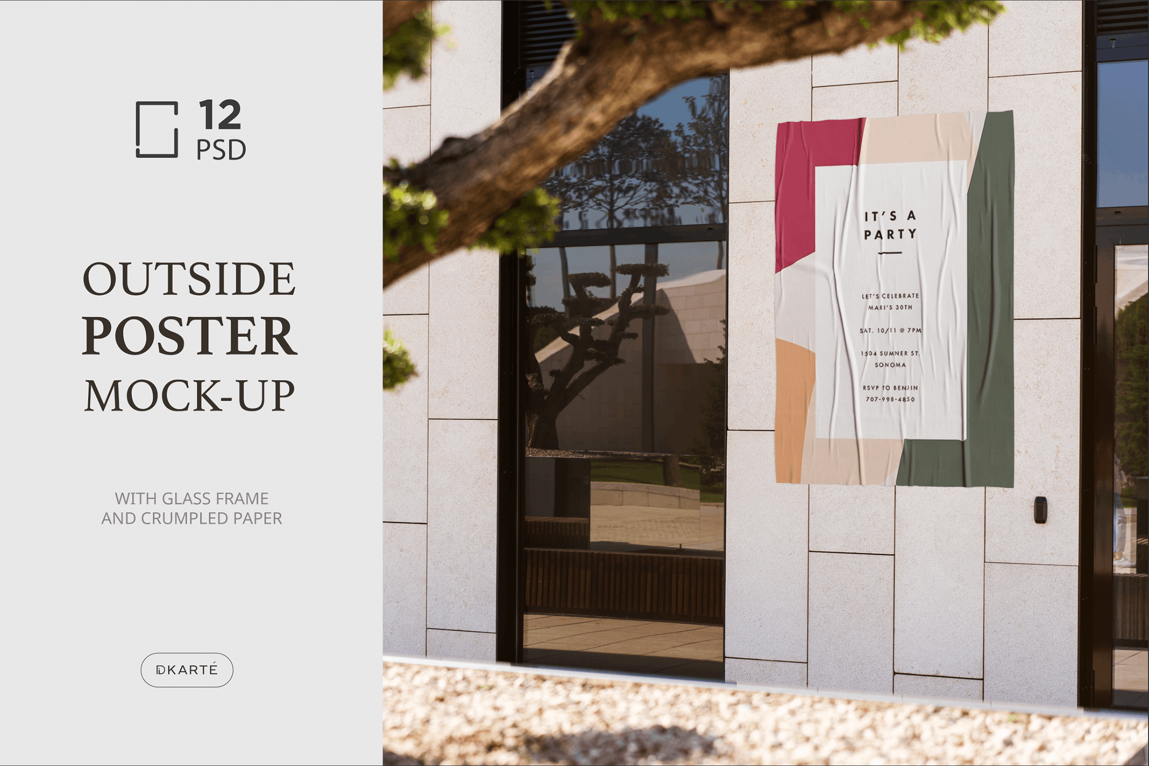 海报户外张贴效果展示样机 Outside Poster Mock-Up’s