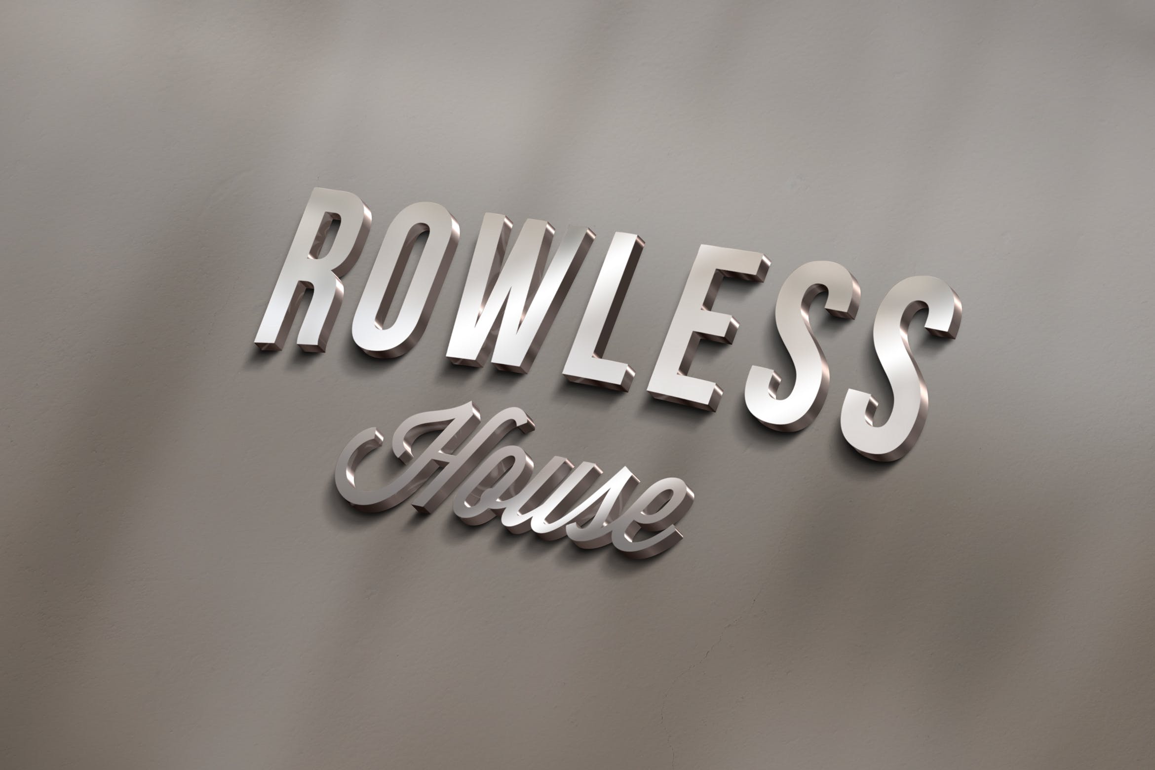 3D镜面金属效果Logo样机模板 3D Logo Mockup