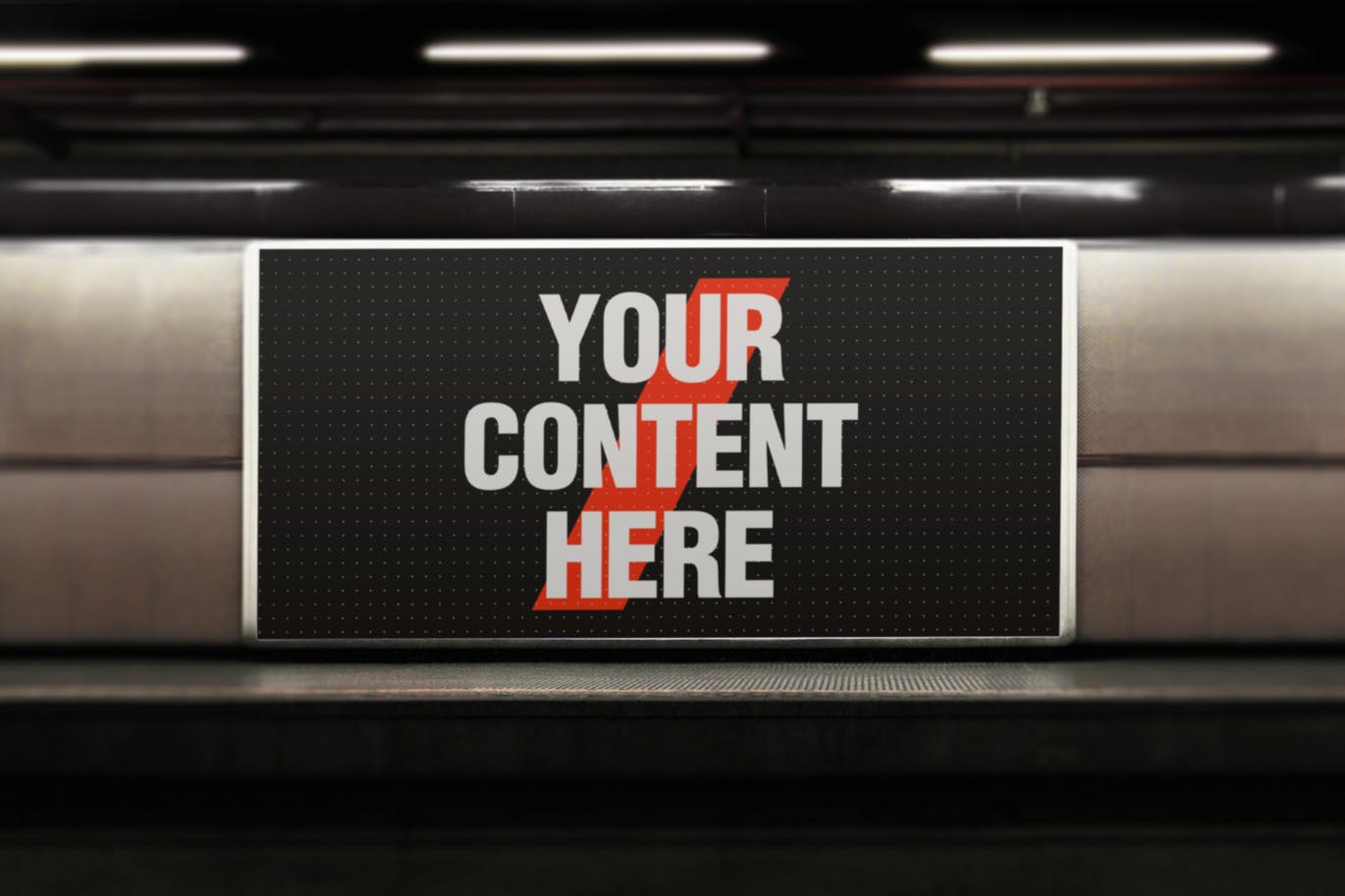 地铁灯箱广告牌效果图样机 Subway Billboard Poster Mockup