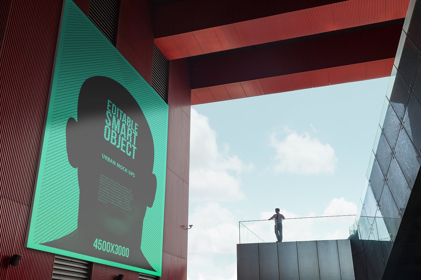 巨幅城市海报/广告牌设计效果图预览样机模板#1 Urban Poster / Billboard Mock-up – Huge Edition #1