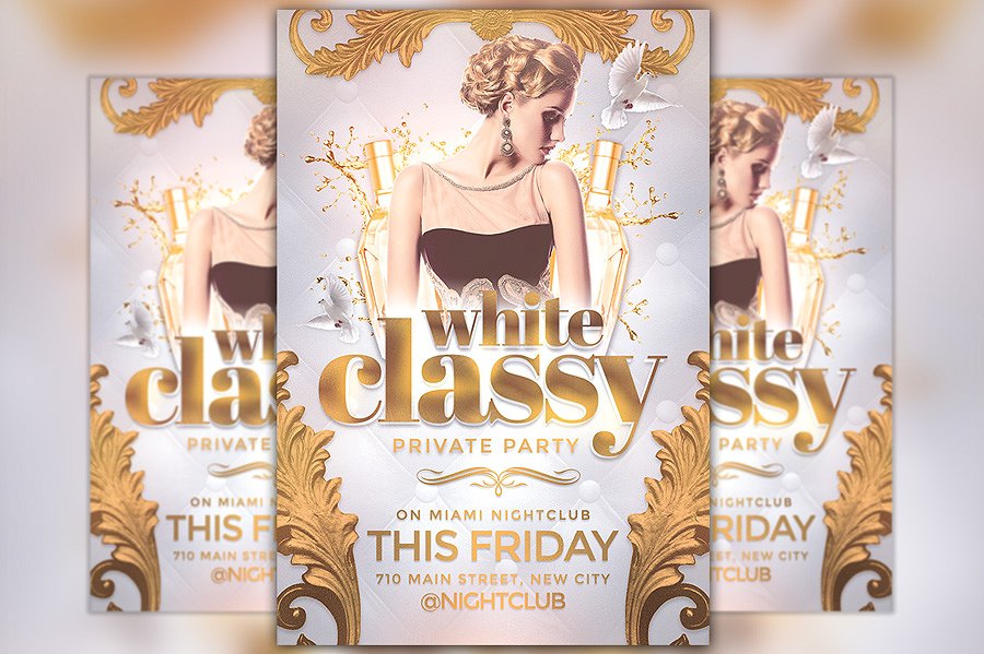 经典的派对传单模板 Classy Party Flyer Template