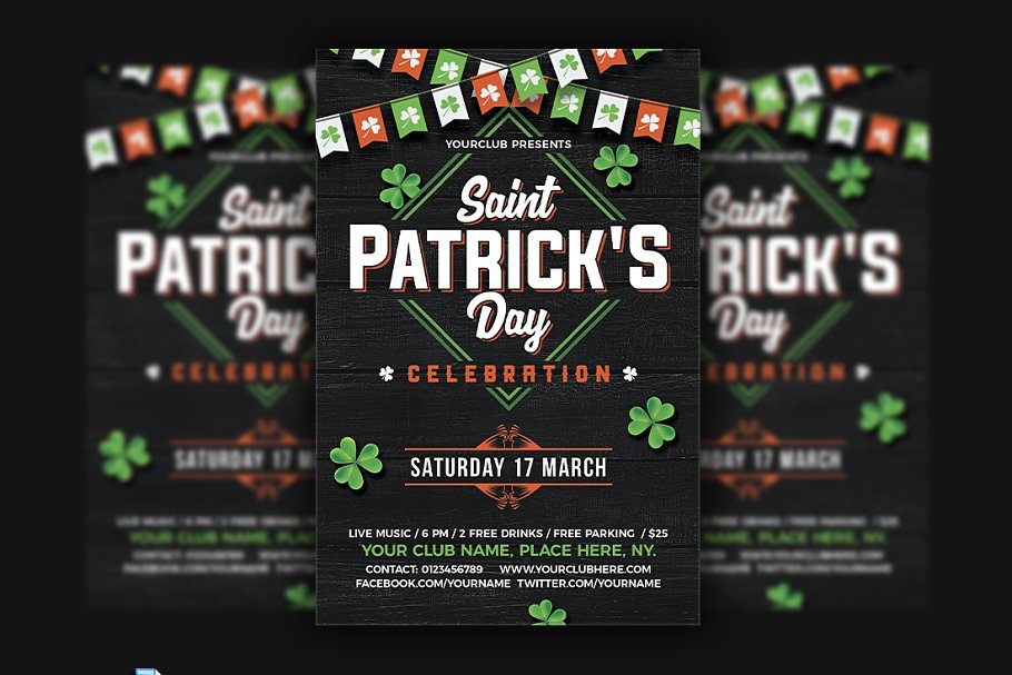 圣帕特里克节传单 St. Patrick’s Day Flyer