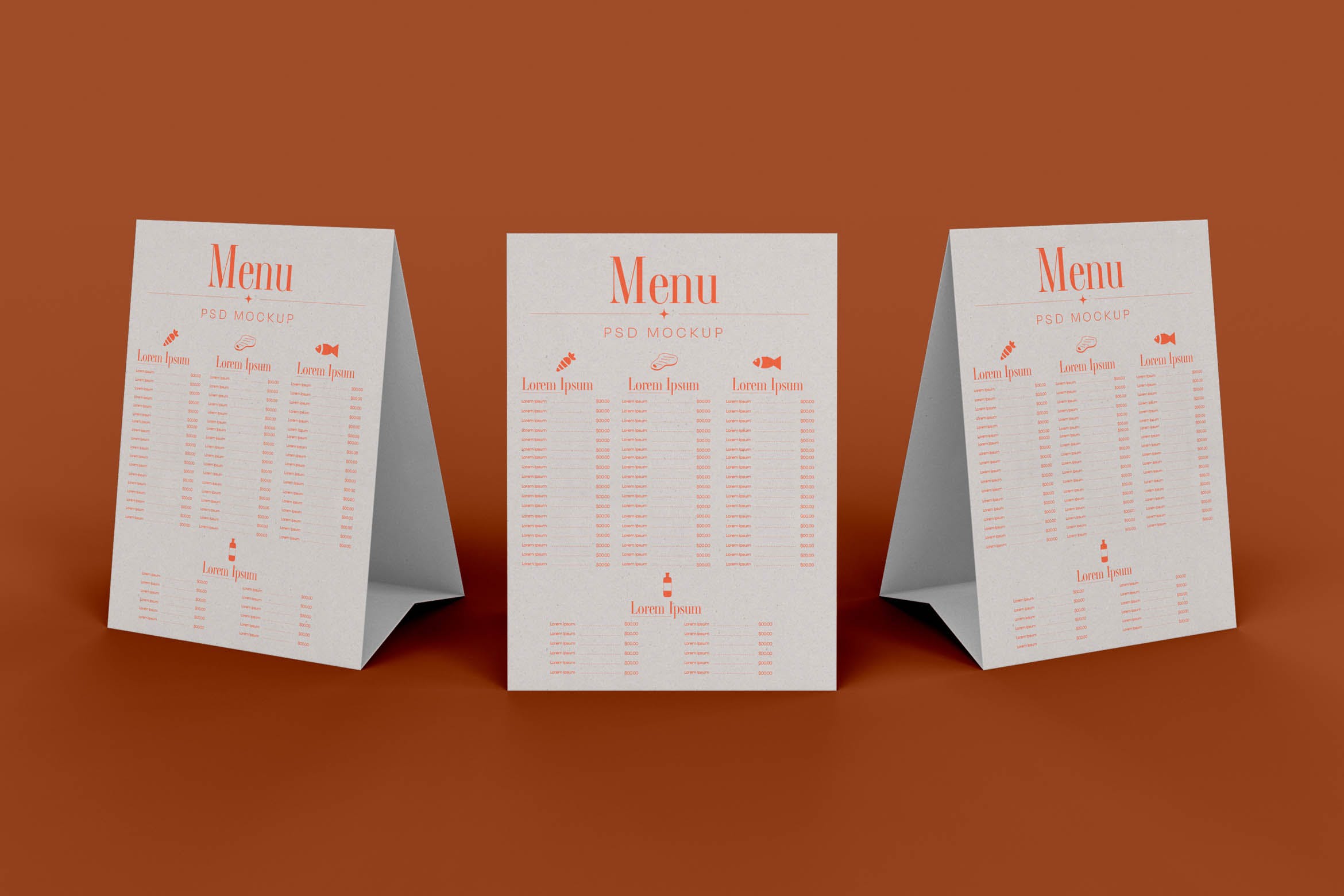 A字菜单餐牌样机 Menu Mockup