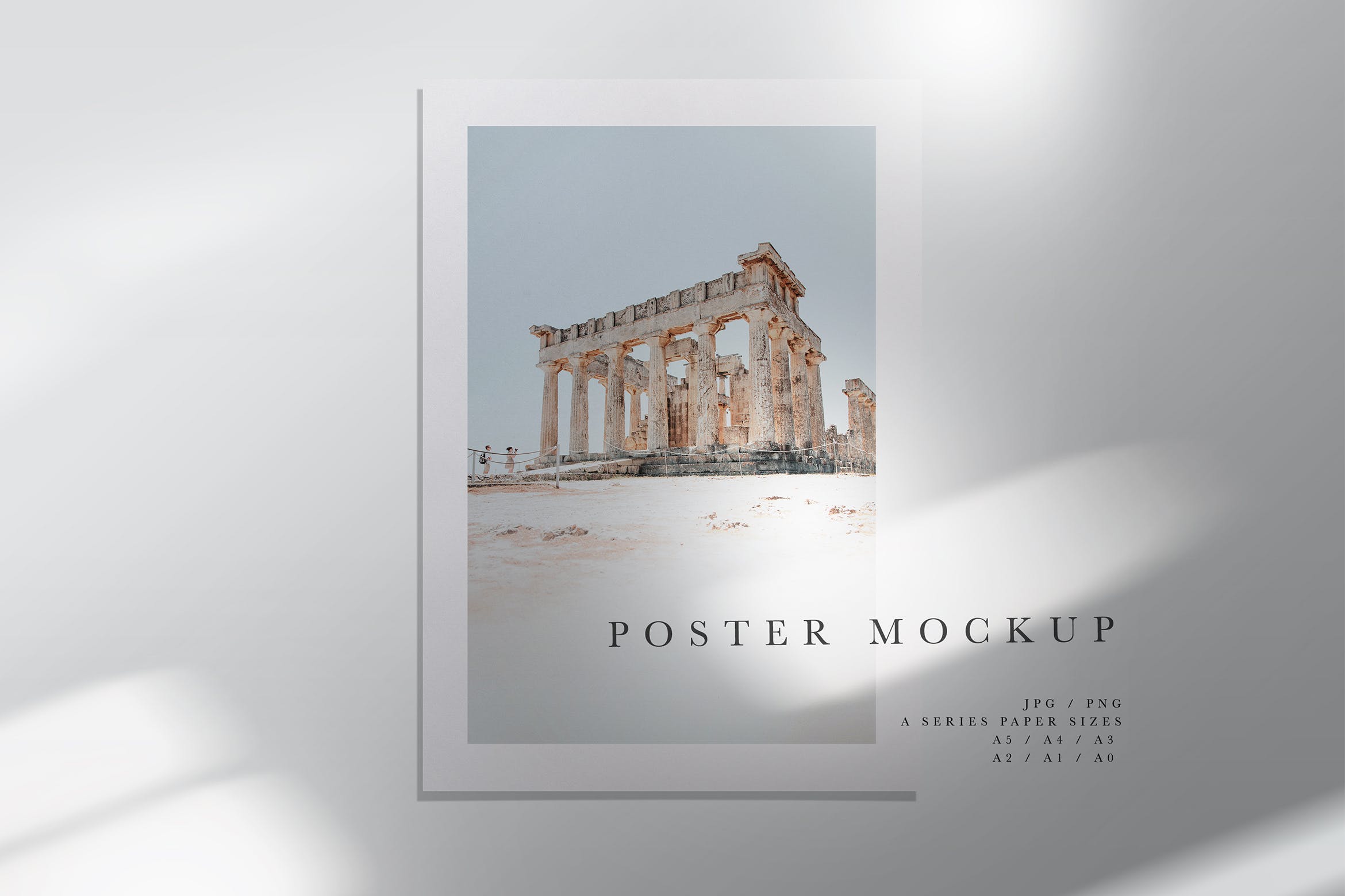 白色纸张海报展示样机模板#484 Poster Mockup #484