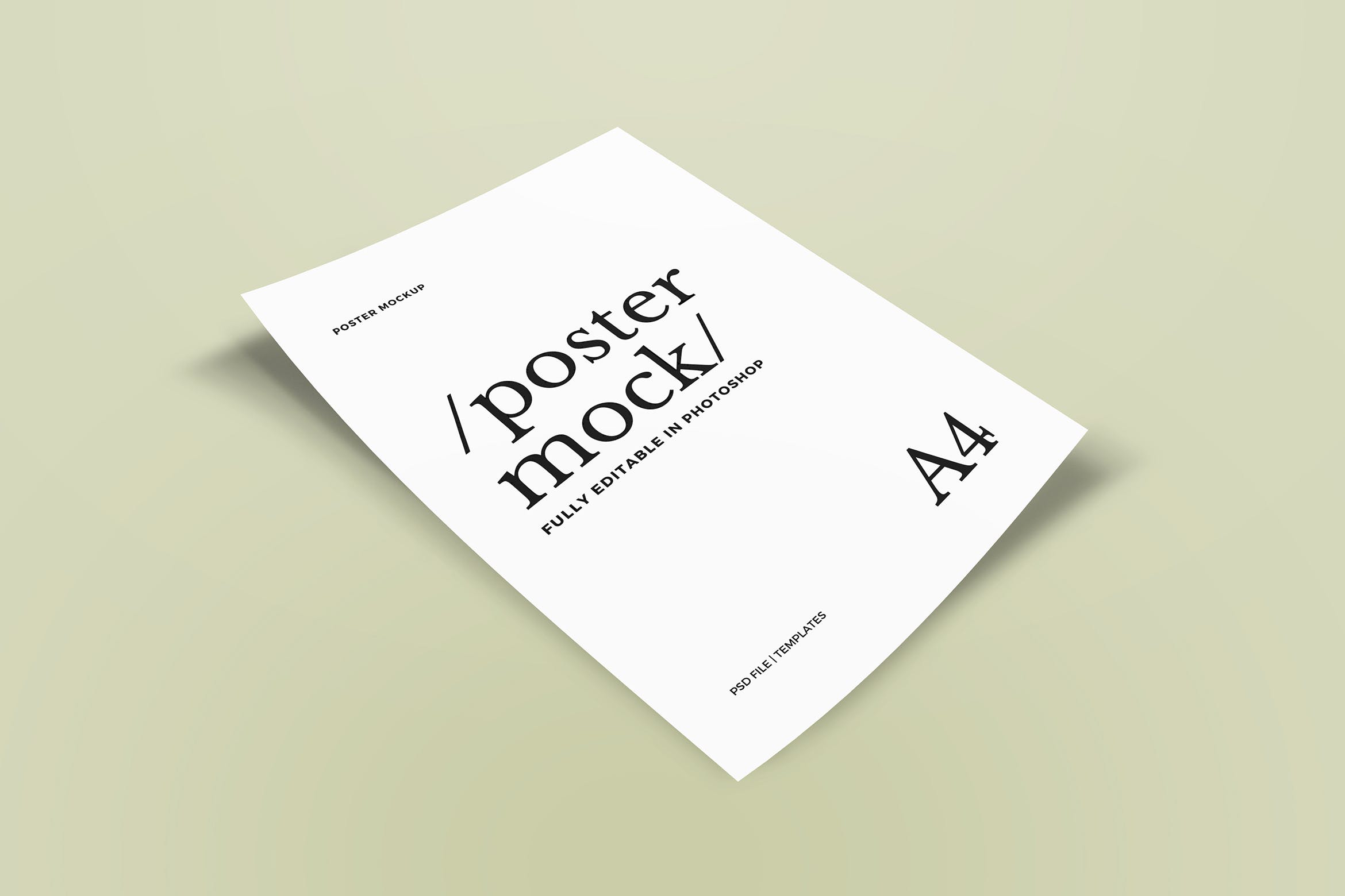 纸张宣传单海报展示样机模板v4 Poster Mockup