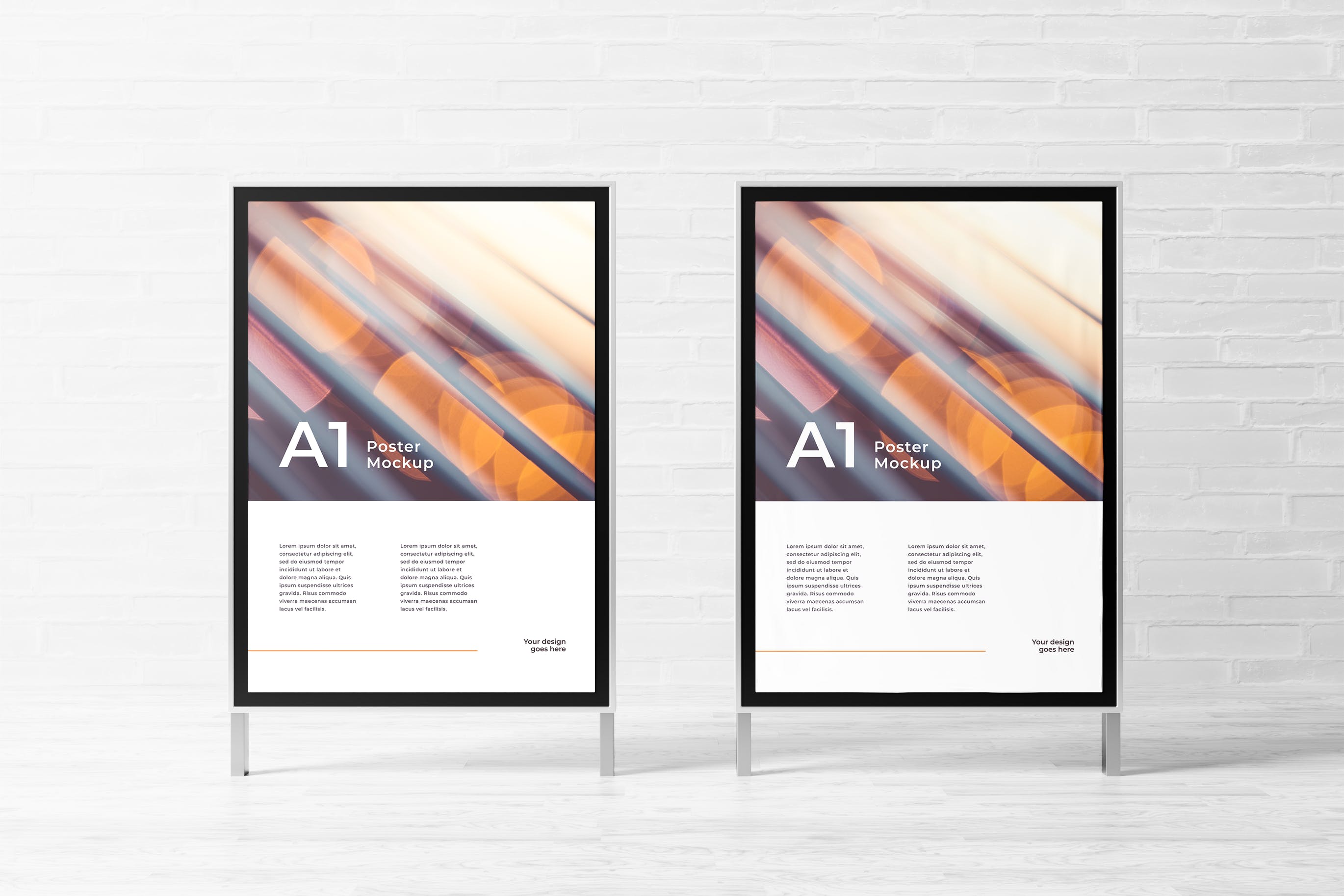 A1尺寸框架海报设计样机 A1 Poster Mockup