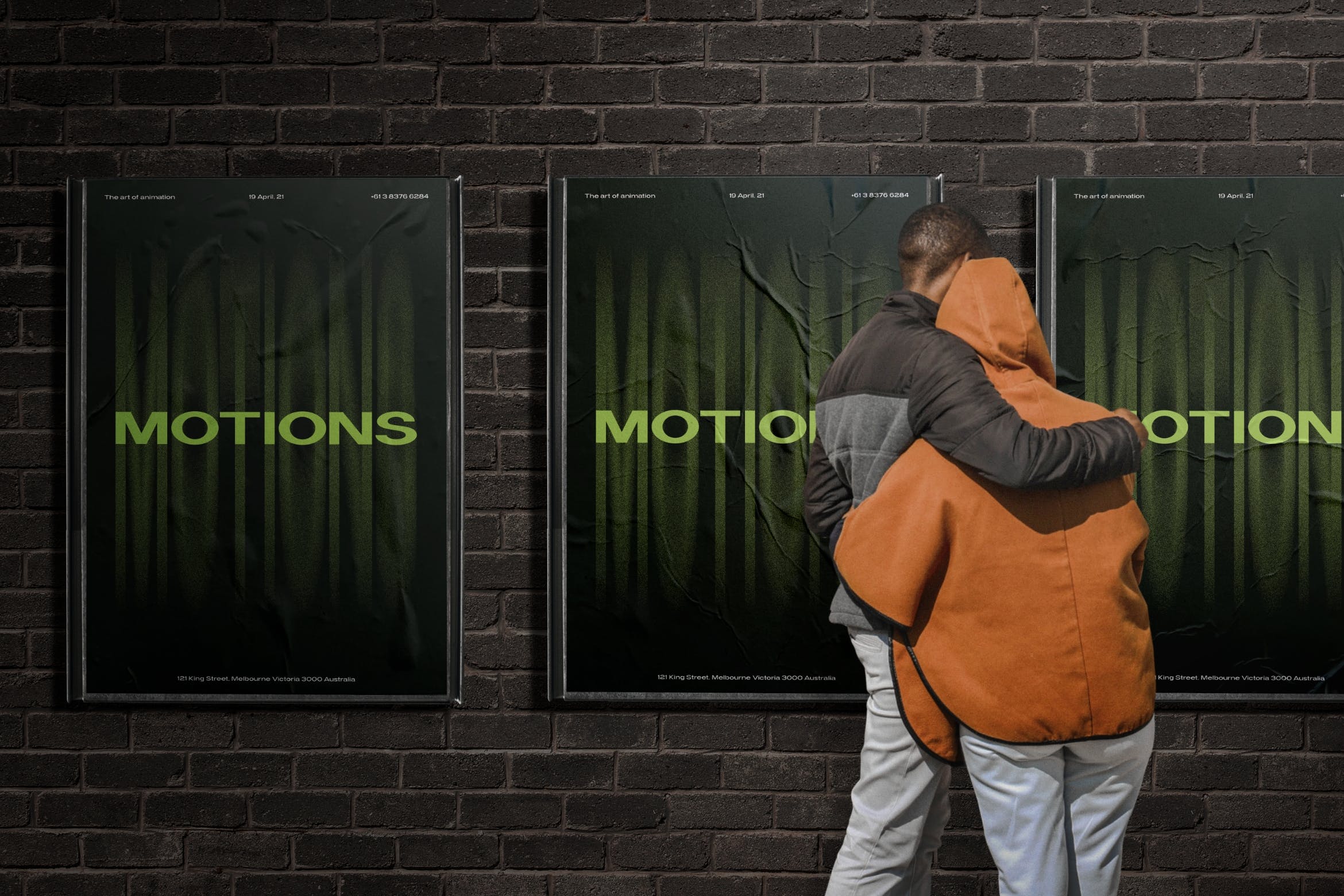 真实街道场景墙体海报展示样机v5 Wall Poster Mockup