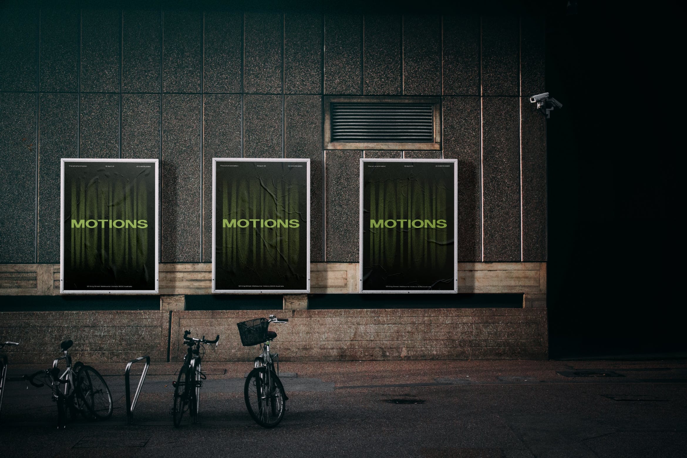 真实街道场景墙体海报展示样机v2 Wall Poster Mockup