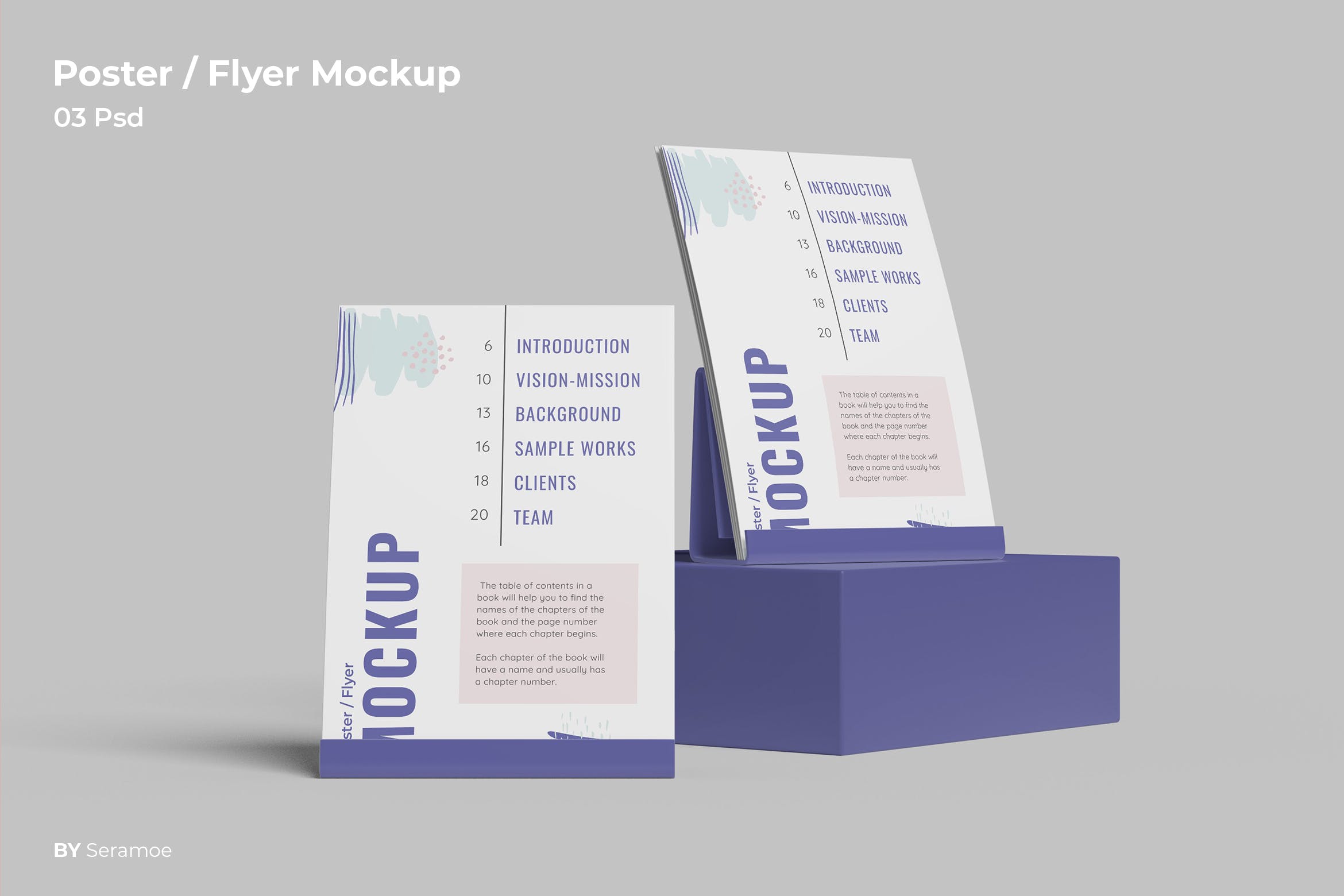 文件架海报/宣传单展示样机 Poster / Flyer Mockup