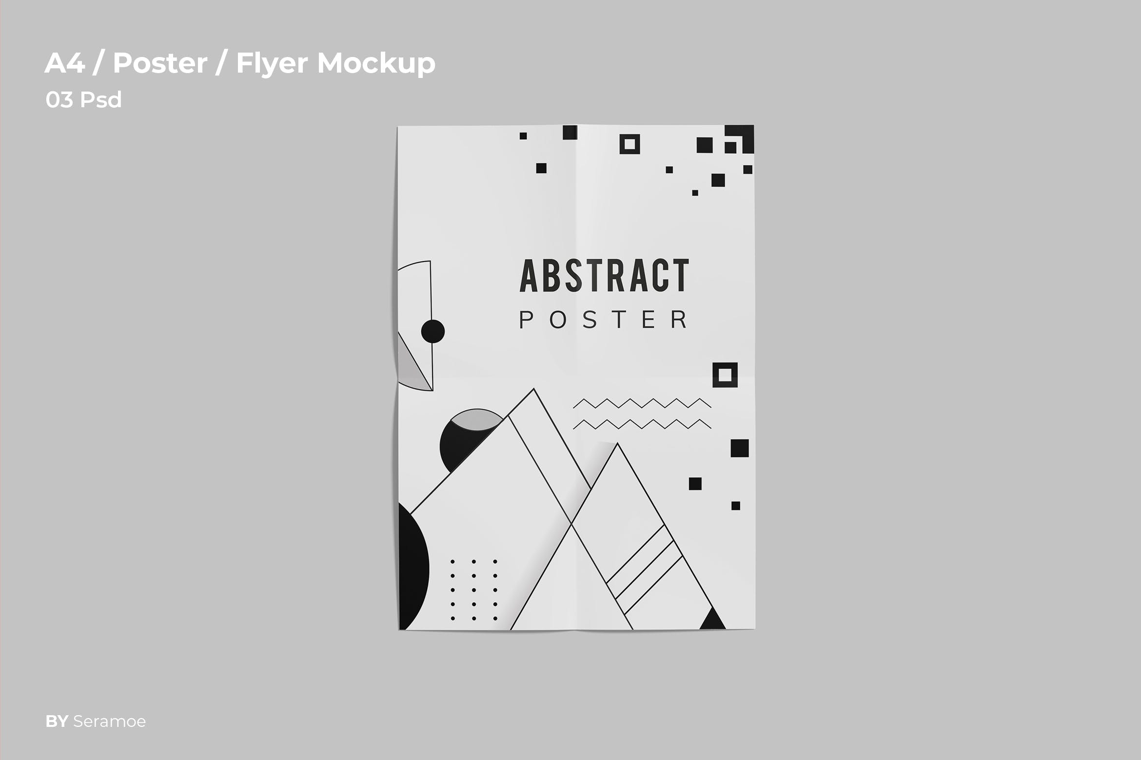 A4规格海报/传单设计样机 A4 / Poster / Flyer Mockup