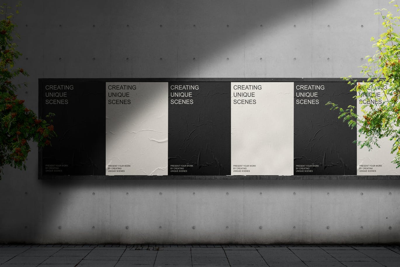 街道墙体海报展示样机素材 Wall Poster Mockup