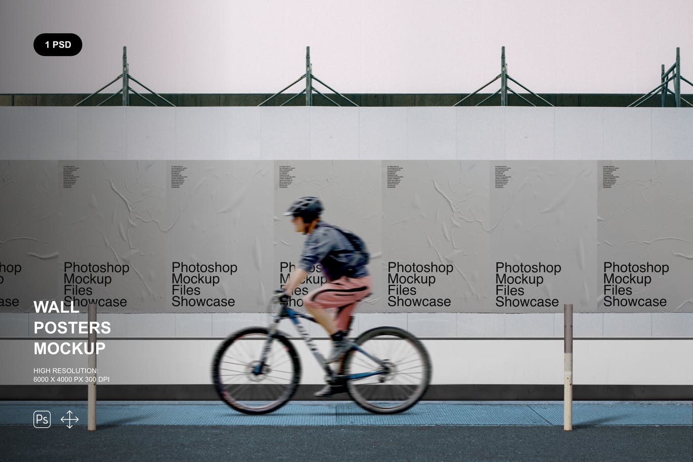 户外街道墙海报展示样机素材 Wall Posters Mockup