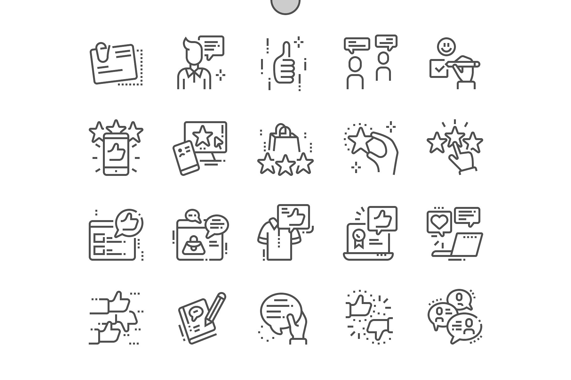 推荐图标素材 Testimonials Line Icons